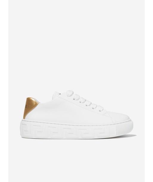 Versace Kids Greca Logo Trainers in White En savoir plus