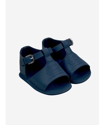 Etro Baby Boys Leather Logo Sandals in Navy Vous souhaitez 