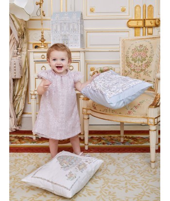 Atelier Choux Baby Boys Satin Toile De Jouy Atelier Choux & Caitlin Wilson Cushion Cover in Blue offre 