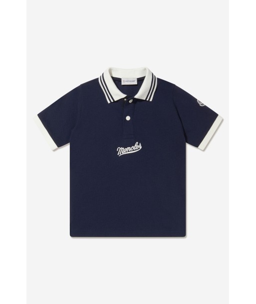 Moncler Enfant Boys Logo Polo Shirt in Navy À commander