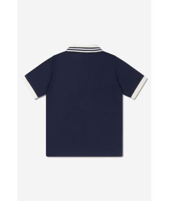 Moncler Enfant Boys Logo Polo Shirt in Navy À commander