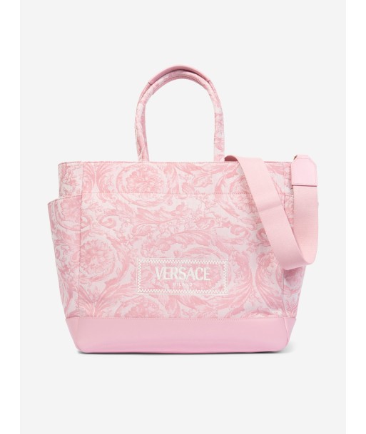 Versace Baby Girls Barocco Logo Changing Bag in Pink de France