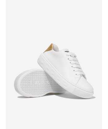 Versace Kids Greca Logo Trainers in White En savoir plus