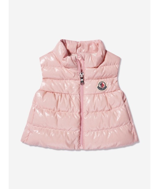 Moncler Enfant Baby Girls Down Padded Hiva Gilet in Pink pour bénéficier 