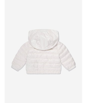 Moncler Enfant Baby Girls Down Padded Lans Jacket in White Dans la société mordern