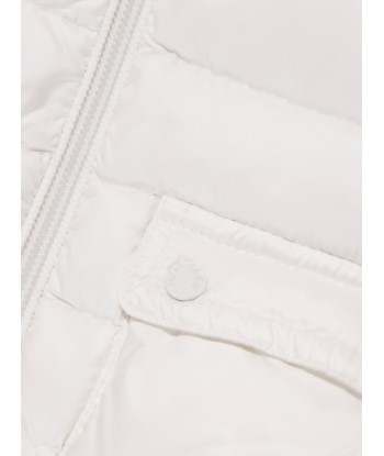 Moncler Enfant Baby Girls Down Padded Lans Jacket in White Dans la société mordern