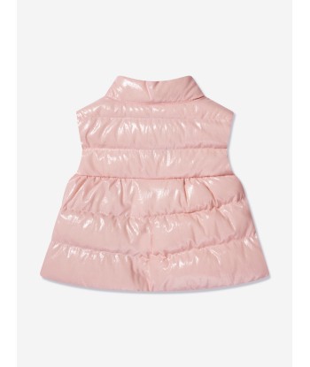 Moncler Enfant Baby Girls Down Padded Hiva Gilet in Pink pour bénéficier 