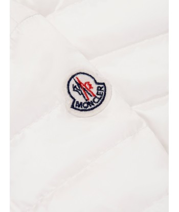 Moncler Enfant Baby Girls Down Padded Lans Jacket in White Dans la société mordern