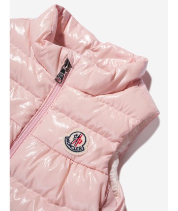 Moncler Enfant Baby Girls Down Padded Hiva Gilet in Pink pour bénéficier 