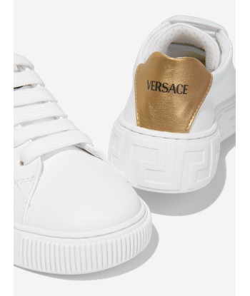 Versace Kids Greca Logo Trainers in White En savoir plus