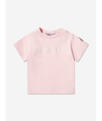 Moncler Enfant Baby Girls Logo T-Shirt in Pink Vous souhaitez 