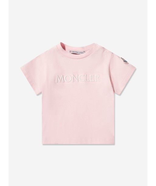 Moncler Enfant Baby Girls Logo T-Shirt in Pink Vous souhaitez 