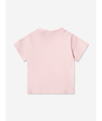 Moncler Enfant Baby Girls Logo T-Shirt in Pink Vous souhaitez 