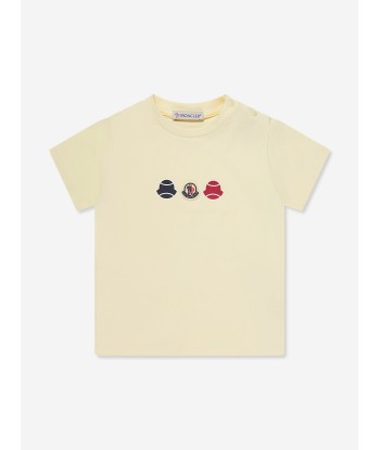 Moncler Enfant Baby Boys Logo T-Shirt in Yellow Profitez des Offres !