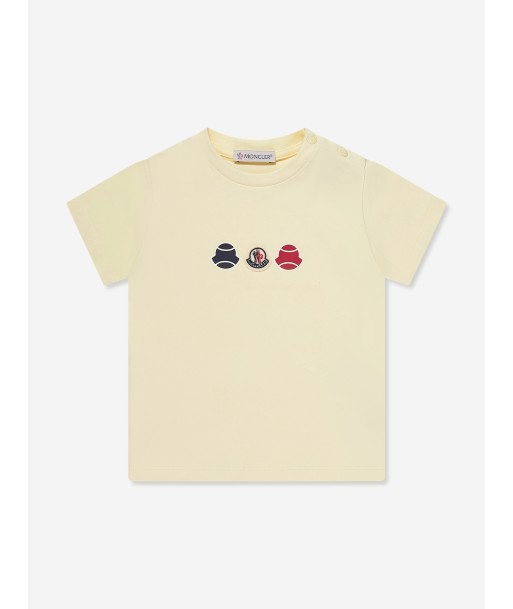 Moncler Enfant Baby Boys Logo T-Shirt in Yellow Profitez des Offres !