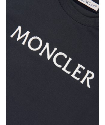 Moncler Enfant Baby Girls Logo T-Shirt in Navy livraison et retour toujours gratuits