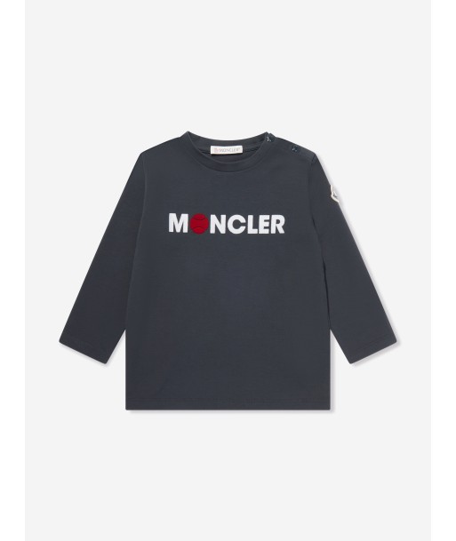 Moncler Enfant Baby Boys Long Sleeve Logo T-Shirt in Navy Comparez et commandez 