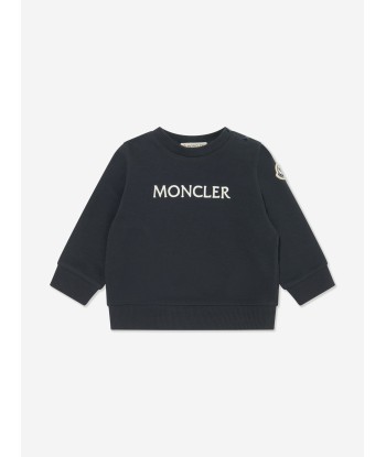 Moncler Enfant Baby Girls Logo Sweatshirt in Navy le des métaux précieux