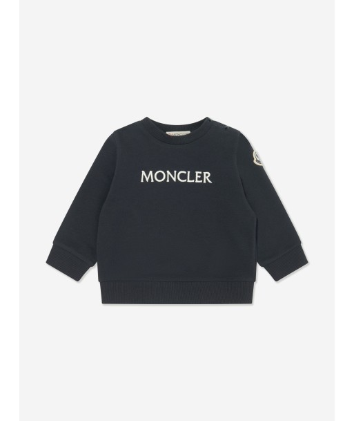 Moncler Enfant Baby Girls Logo Sweatshirt in Navy le des métaux précieux