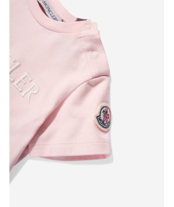 Moncler Enfant Baby Girls Logo T-Shirt in Pink Vous souhaitez 