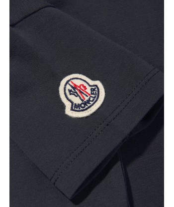 Moncler Enfant Baby Girls Logo T-Shirt in Navy livraison et retour toujours gratuits