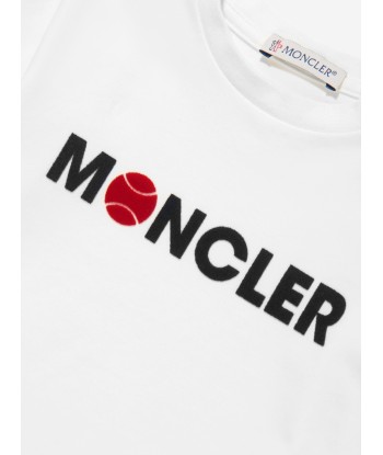 Moncler Enfant Baby Boys Long Sleeve Logo T-Shirt in White livraison gratuite