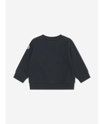 Moncler Enfant Baby Girls Logo Sweatshirt in Navy le des métaux précieux