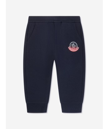 Moncler Enfant Baby Boys Logo Joggers in Navy Dans la société mordern