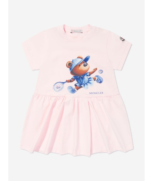 Moncler Enfant Baby Girls Tennis Bear Dress in Pink acheter en ligne