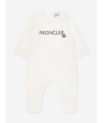 Moncler Enfant Baby Logo Romper in White l'évolution des habitudes 