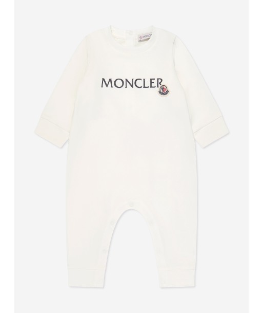 Moncler Enfant Baby Logo Romper in White l'évolution des habitudes 