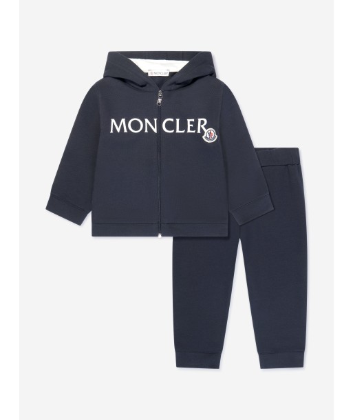 Moncler Enfant Baby Logo Tracksuit in Navy du meilleur 