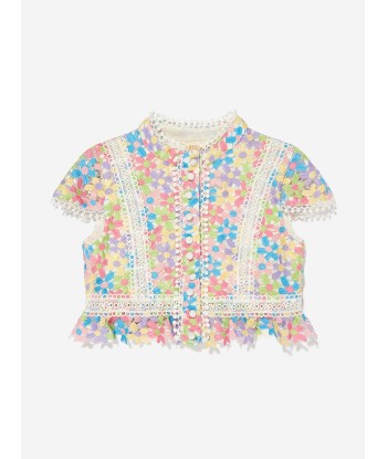 Marlo Girls Giselle Embroidered Top in Multicolour en ligne des produits 