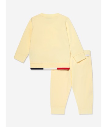 Moncler Enfant Baby Boys Logo Tracksuit in Yellow le concept de la Pate a emporter 