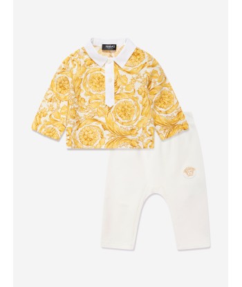 Versace Baby Barocco Outfit Set in Gold À commander