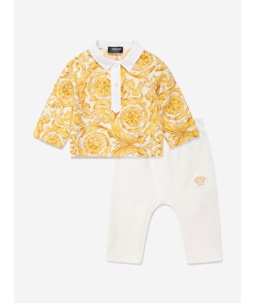 Versace Baby Barocco Outfit Set in Gold À commander