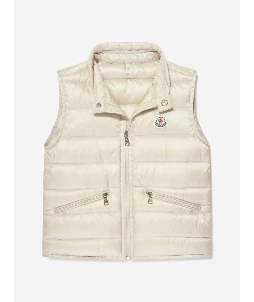 Moncler Enfant Boys Down Padded Gui Gilet in Beige 50-70% off 