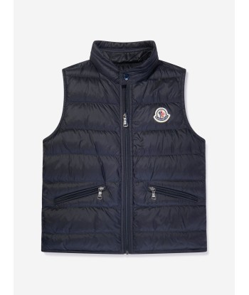 Moncler Enfant Boys Down Padded Gui Gilet in Navy Comparez et commandez 