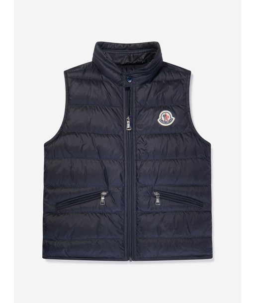 Moncler Enfant Boys Down Padded Gui Gilet in Navy Comparez et commandez 