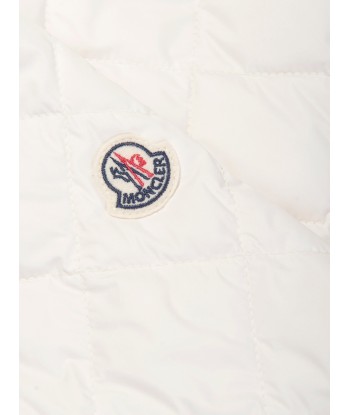 Moncler Enfant Girls Down Padded Philanta Jacket in White outlet