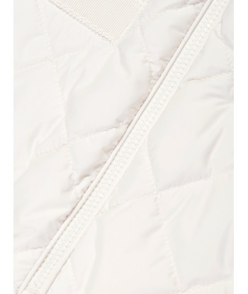 Moncler Enfant Girls Down Padded Philanta Jacket in White outlet