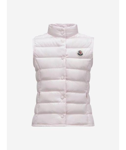 Moncler Enfant Girls Down Padded Liane Gilet in Pink français