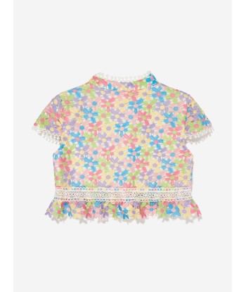 Marlo Girls Giselle Embroidered Top in Multicolour en ligne des produits 