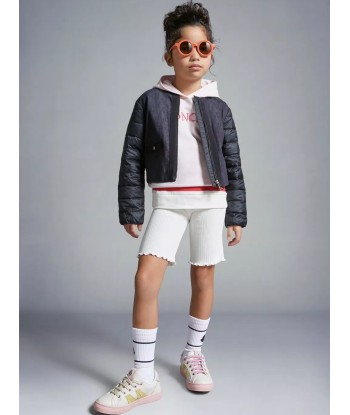 Moncler Enfant Girls Down Padded Nubia Jacket in Navy Dans la société mordern