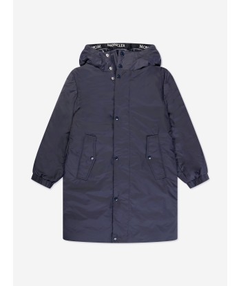 Moncler Enfant Boys Down Iruwa Long parka Coat in Navy prix