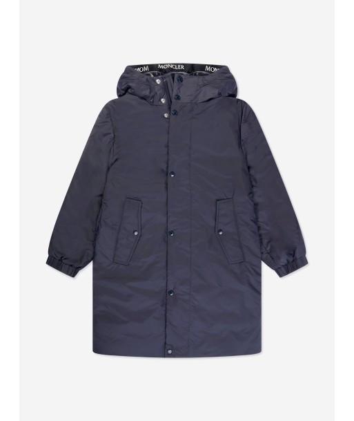 Moncler Enfant Boys Down Iruwa Long parka Coat in Navy prix