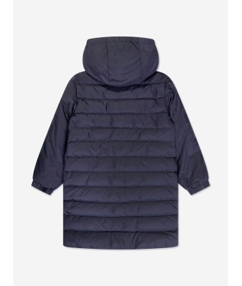 Moncler Enfant Boys Down Iruwa Long parka Coat in Navy prix