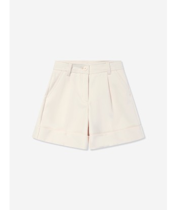 Moncler Enfant Girls Woven Shorts in Ivory l'achat 