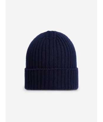 Moncler Enfant Boys Logo Beanie Hat in Navy l'achat 