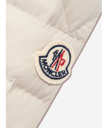 Moncler Enfant Boys Down Padded Akil Shirt Jacket in Beige de France